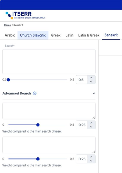 Added section in Advanced Search