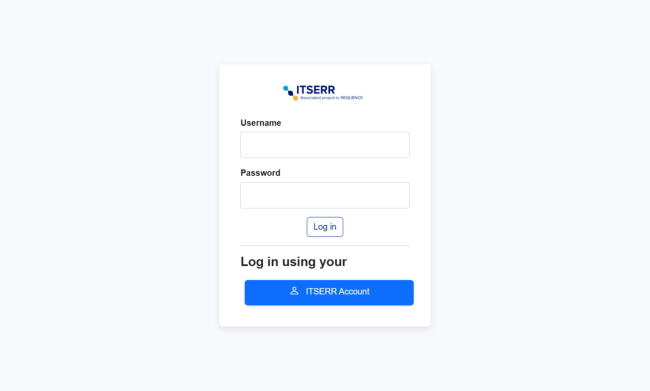 ITSERR login page